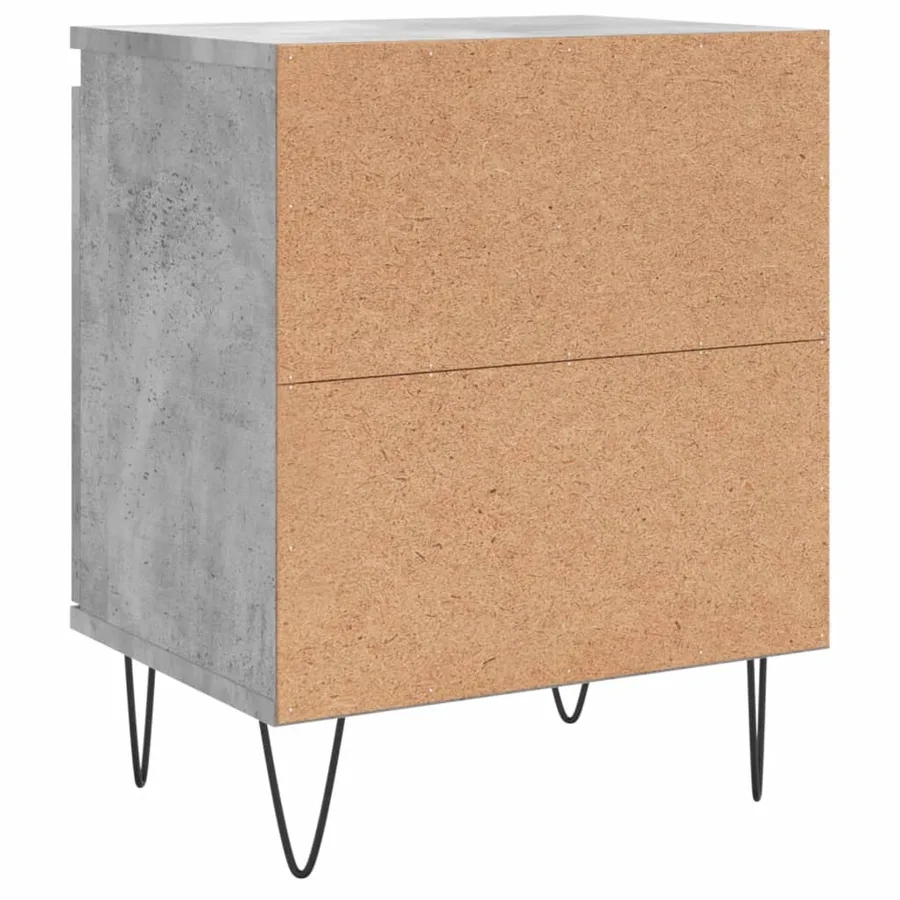 Tables de chevet 2 pcs gris béton 40x30x50 cm bois d'ingénierie - 8