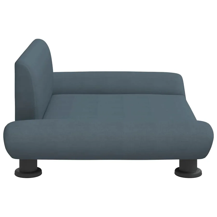 Lit pour chien gris foncé 70x45x28 cm tissu - 4