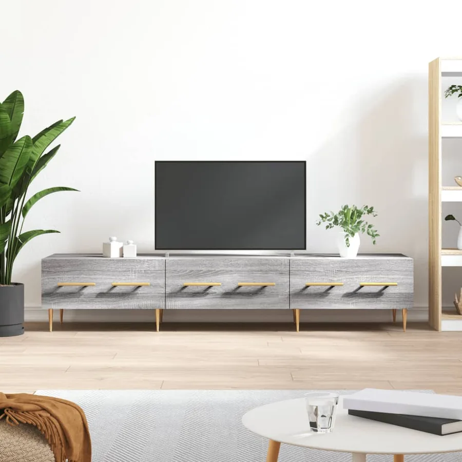 Meuble TV sonoma gris 150x36x30 cm bois d'ingénierie