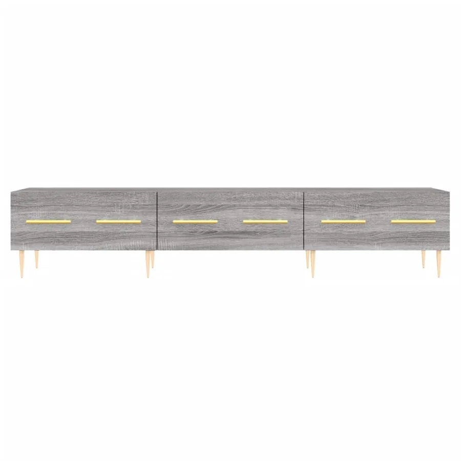 Meuble TV sonoma gris 150x36x30 cm bois d'ingénierie - 5