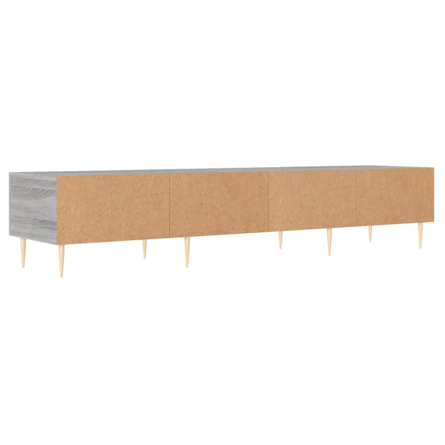 Meuble TV sonoma gris 150x36x30 cm bois d'ingénierie - 8