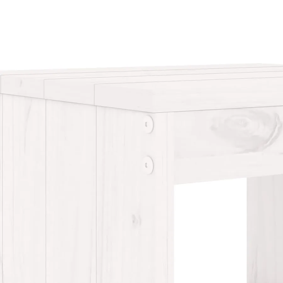 Ensemble à manger de jardin 17 pcs blanc bois massif de pin - 5