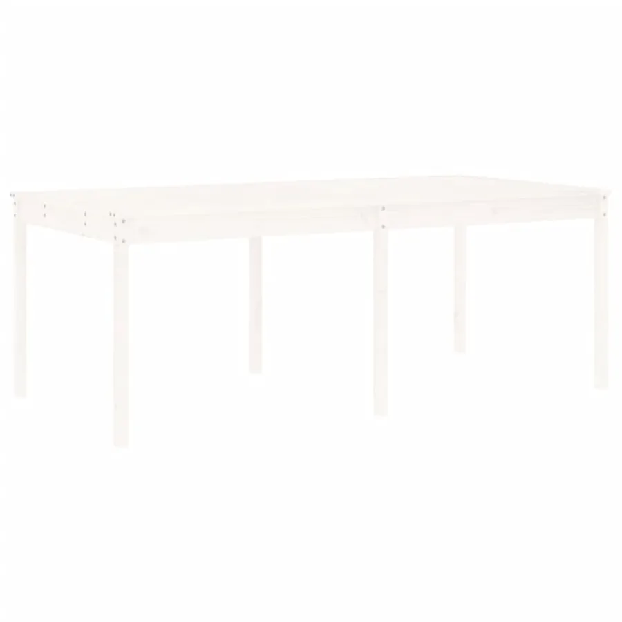 Ensemble à manger de jardin 17 pcs blanc bois massif de pin - 6