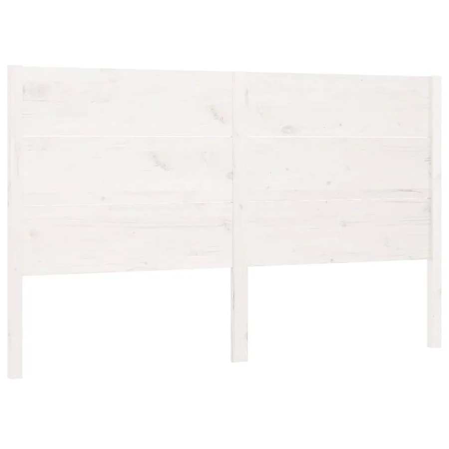 Tête de lit Blanc 206x4x100 cm Bois massif de pin - 2