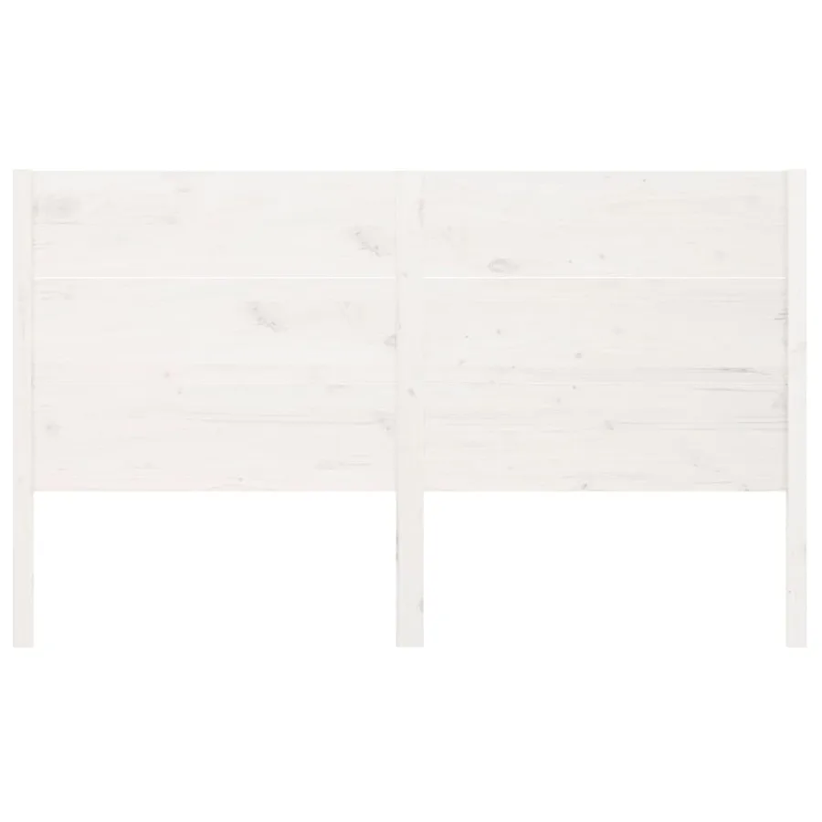 Tête de lit Blanc 206x4x100 cm Bois massif de pin - 3