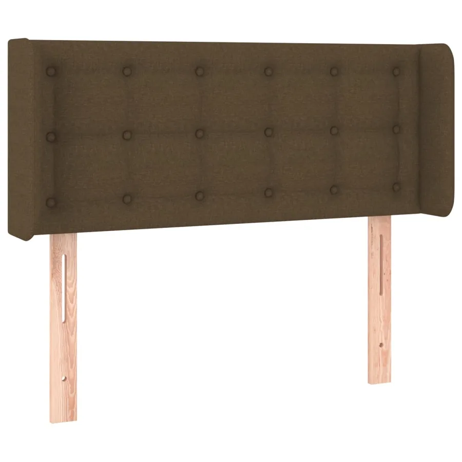 Tête de lit à LED Marron foncé 93x16x78/88 cm Tissu - 3