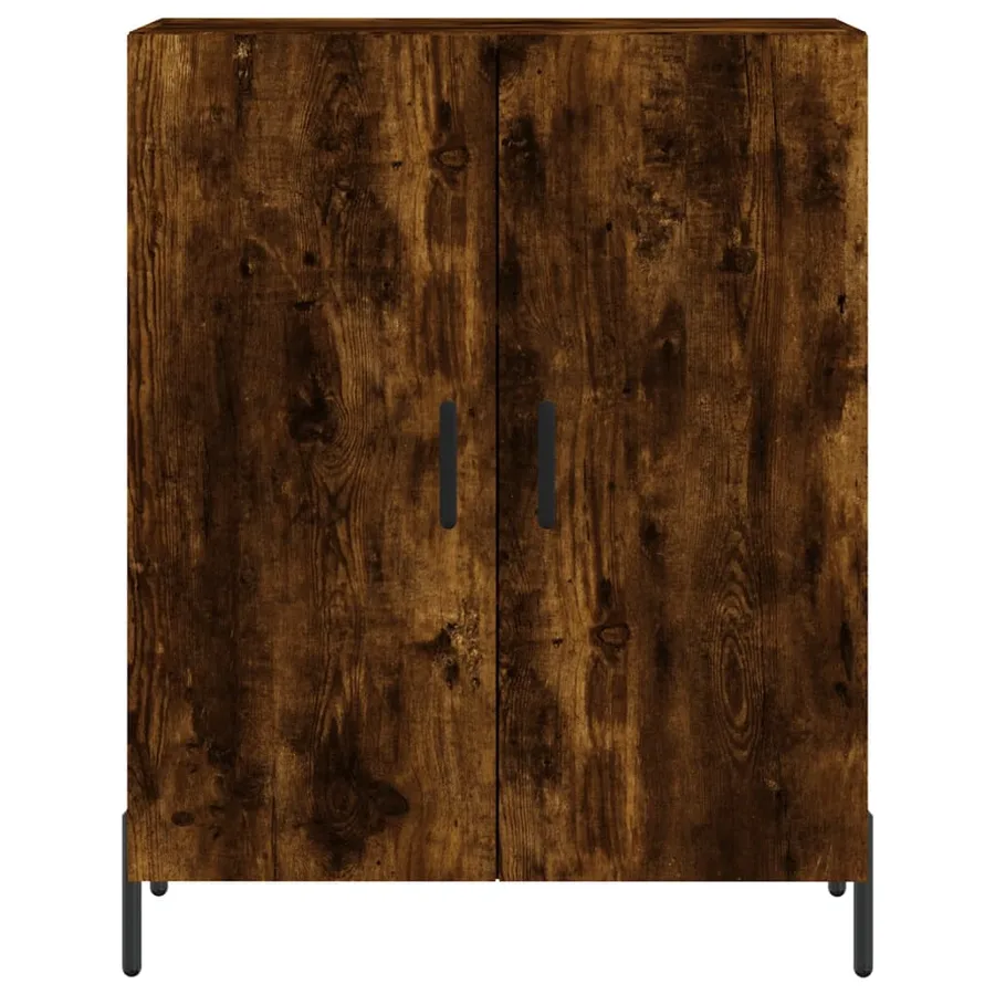 Buffet chêne fumé 69,5x34x90 cm bois d'ingénierie - 5