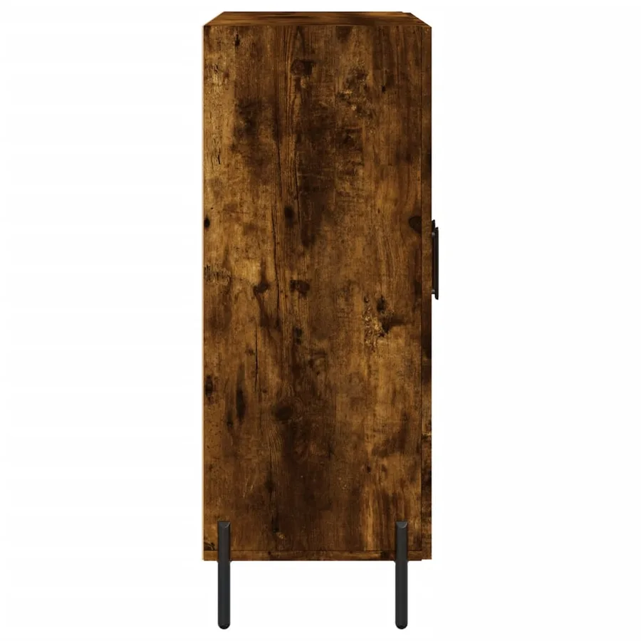 Buffet chêne fumé 69,5x34x90 cm bois d'ingénierie - 7
