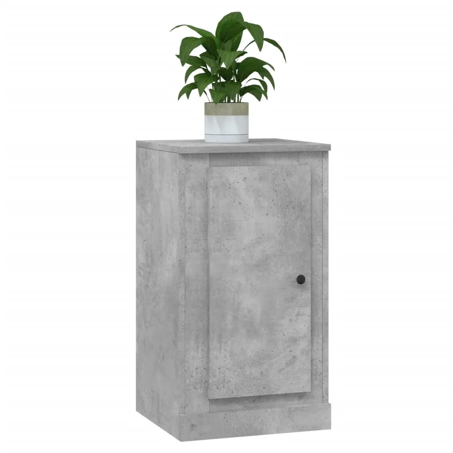 Buffet gris béton 37,5x35,5x67,5 cm bois d'ingénierie - 4