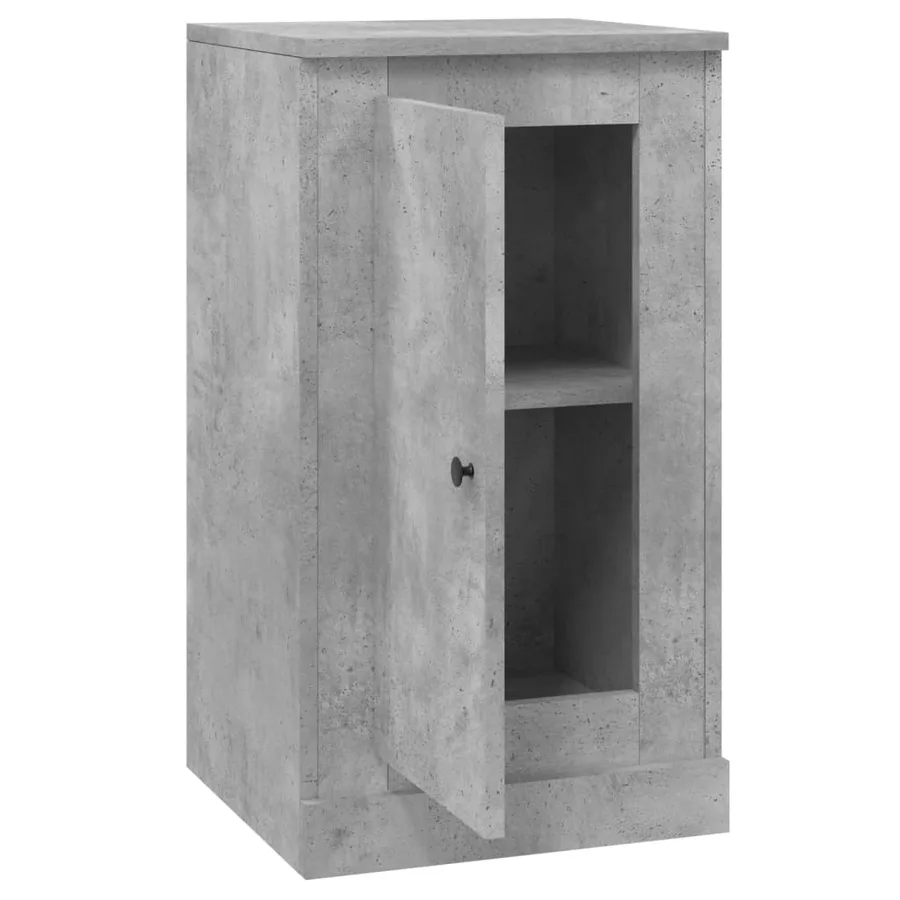 Buffet gris béton 37,5x35,5x67,5 cm bois d'ingénierie - 6
