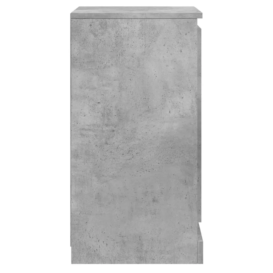 Buffet gris béton 37,5x35,5x67,5 cm bois d'ingénierie - 8