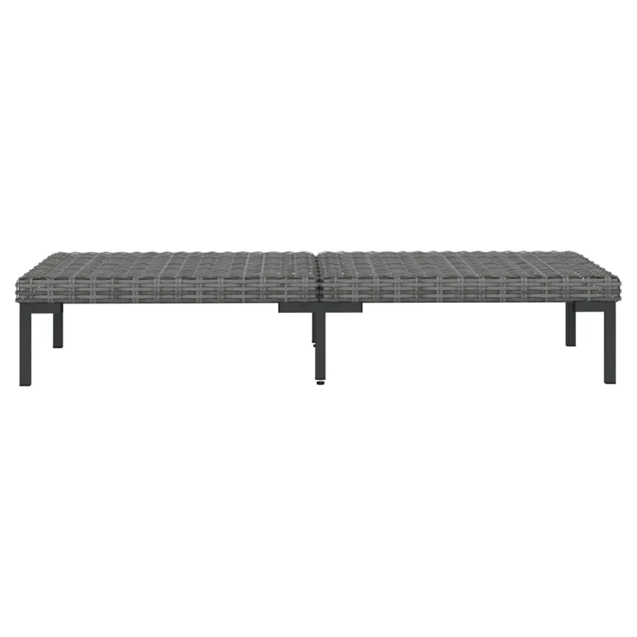 Salon de jardin 8 pcs avec coussins Résine tressée Gris foncé - 8