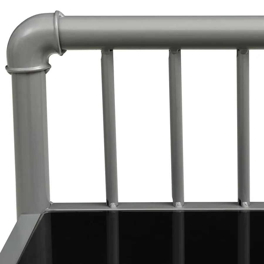 Tables de chevet 2 pcs Gris et noir Métal et verre - 6