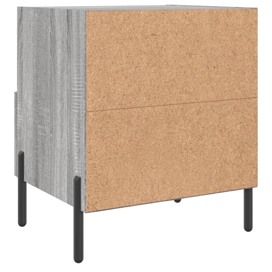 Tables de chevet 2 pcs sonoma gris 40x35x47,5 cm - 9