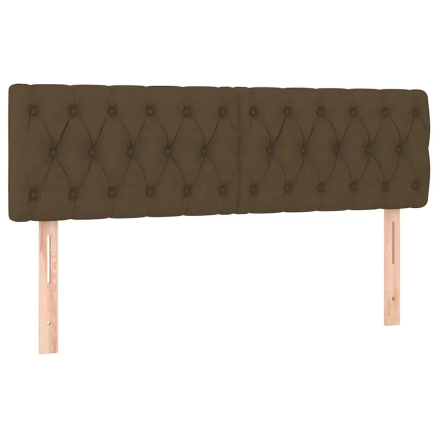 Sommier à lattes de lit matelas et LED Marron foncé 140x200 cm - 7