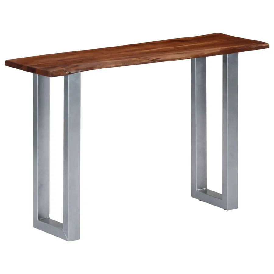 Table console 115x35x76 cm Bois d'acacia massif et fer - 10