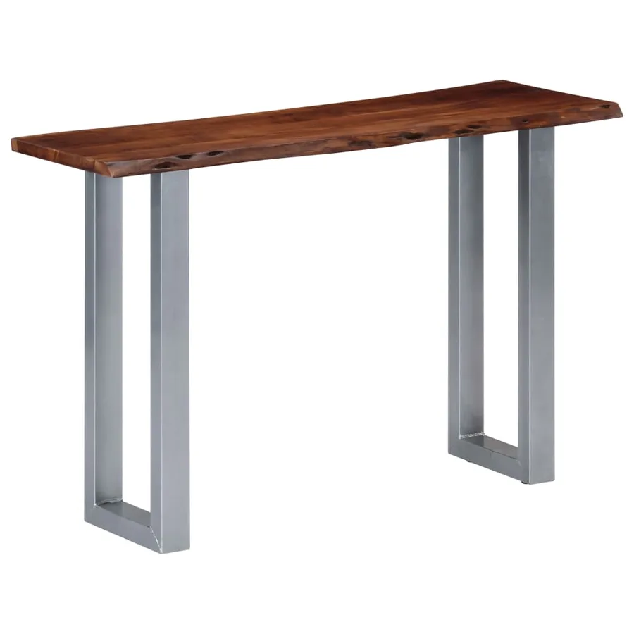 Table console 115x35x76 cm Bois d'acacia massif et fer - 11