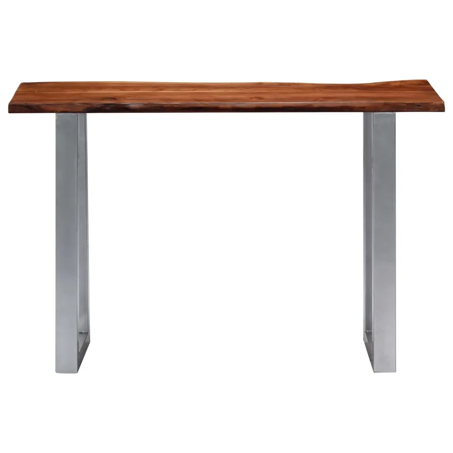 Table console 115x35x76 cm Bois d'acacia massif et fer - 2