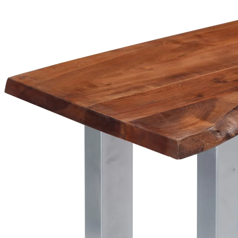 Table console 115x35x76 cm Bois d'acacia massif et fer - 4