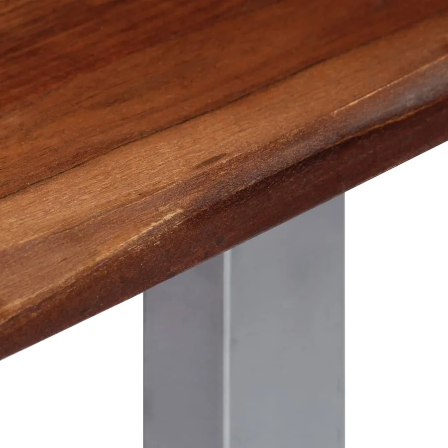 Table console 115x35x76 cm Bois d'acacia massif et fer - 5
