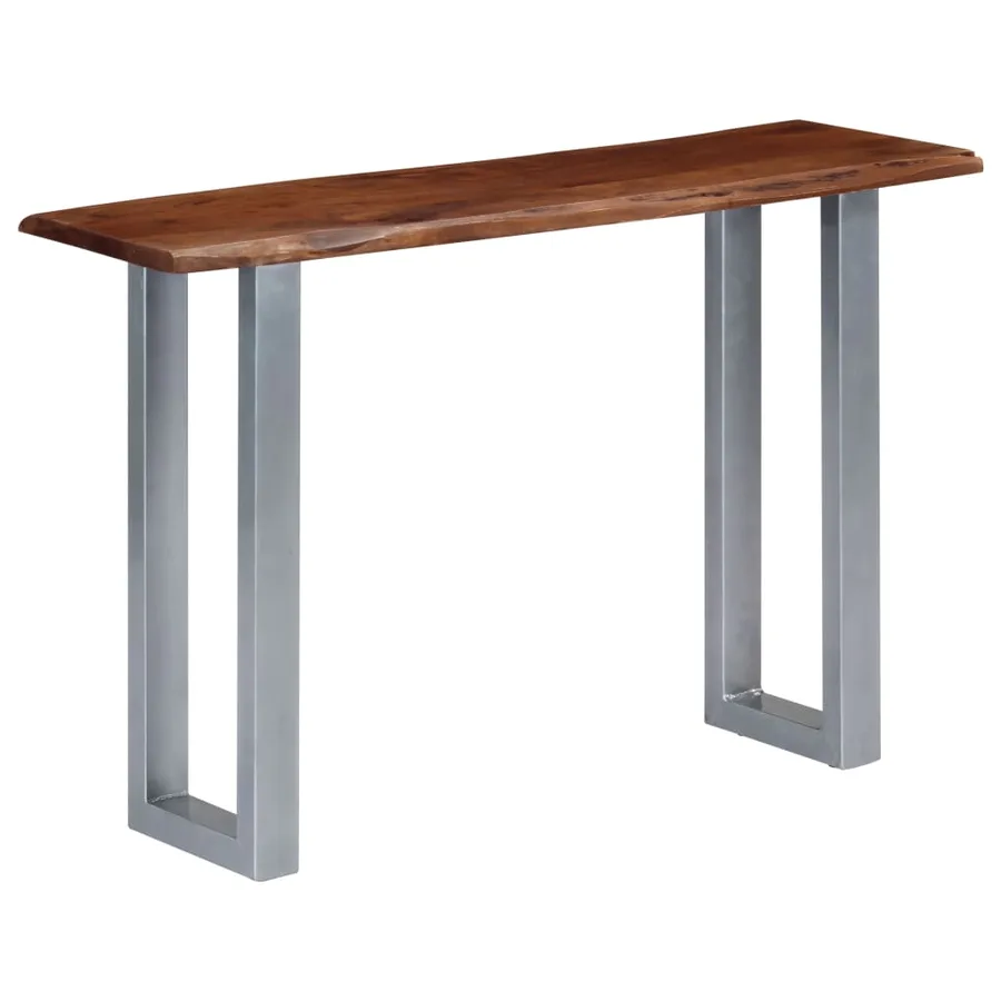 Table console 115x35x76 cm Bois d'acacia massif et fer - 8