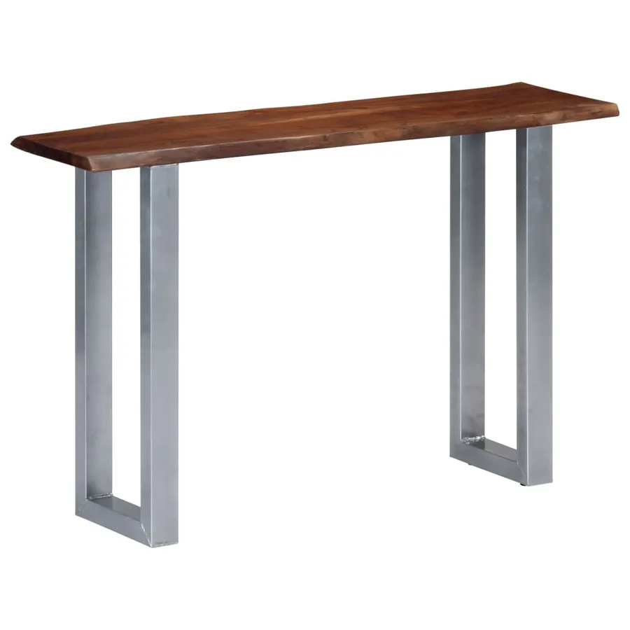 Table console 115x35x76 cm Bois d'acacia massif et fer - 9