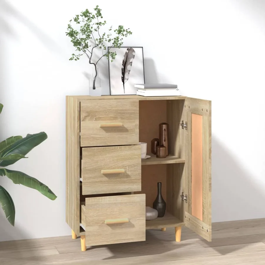 Buffet Chêne sonoma 69,5x34x90 cm Bois d'ingénierie - 3