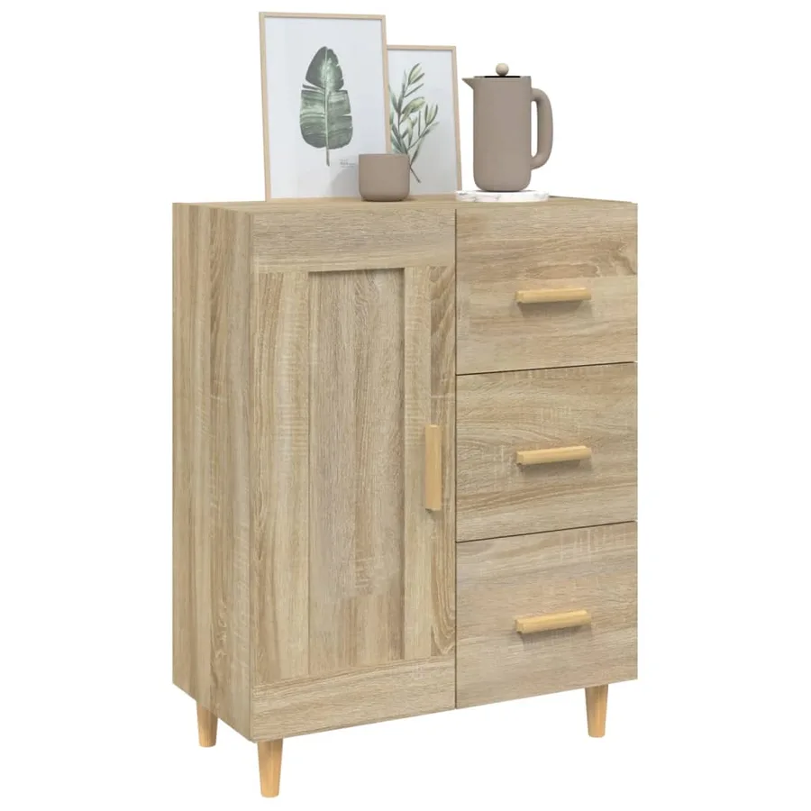 Buffet Chêne sonoma 69,5x34x90 cm Bois d'ingénierie - 4
