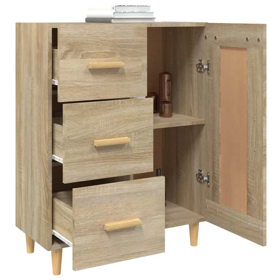 Buffet Chêne sonoma 69,5x34x90 cm Bois d'ingénierie - 5