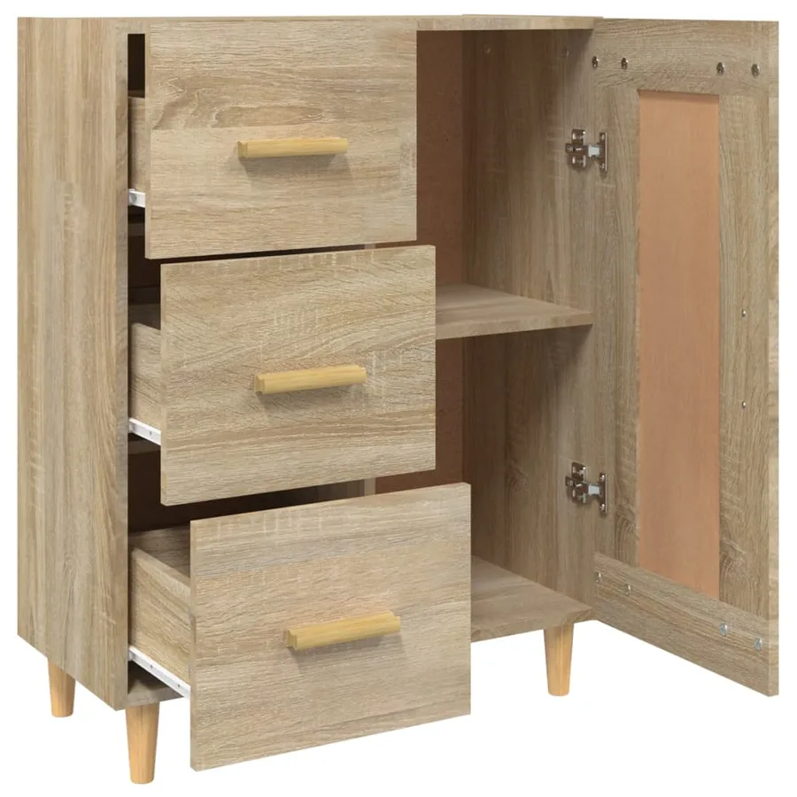 Buffet Chêne sonoma 69,5x34x90 cm Bois d'ingénierie - 6