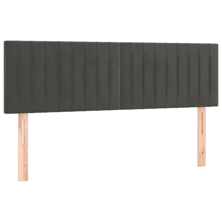 Sommier à lattes de lit avec matelas LED Gris foncé 140x190 cm - 7