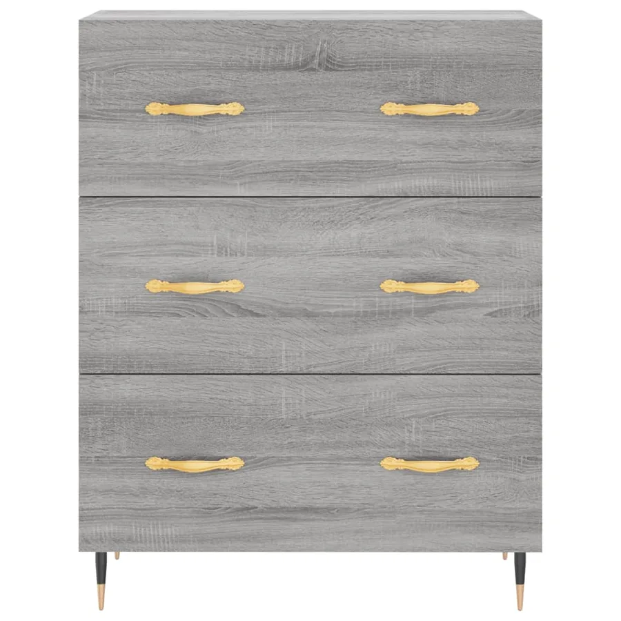 Buffet haut Sonoma gris 69,5x34x180 cm Bois d'ingénierie - 8