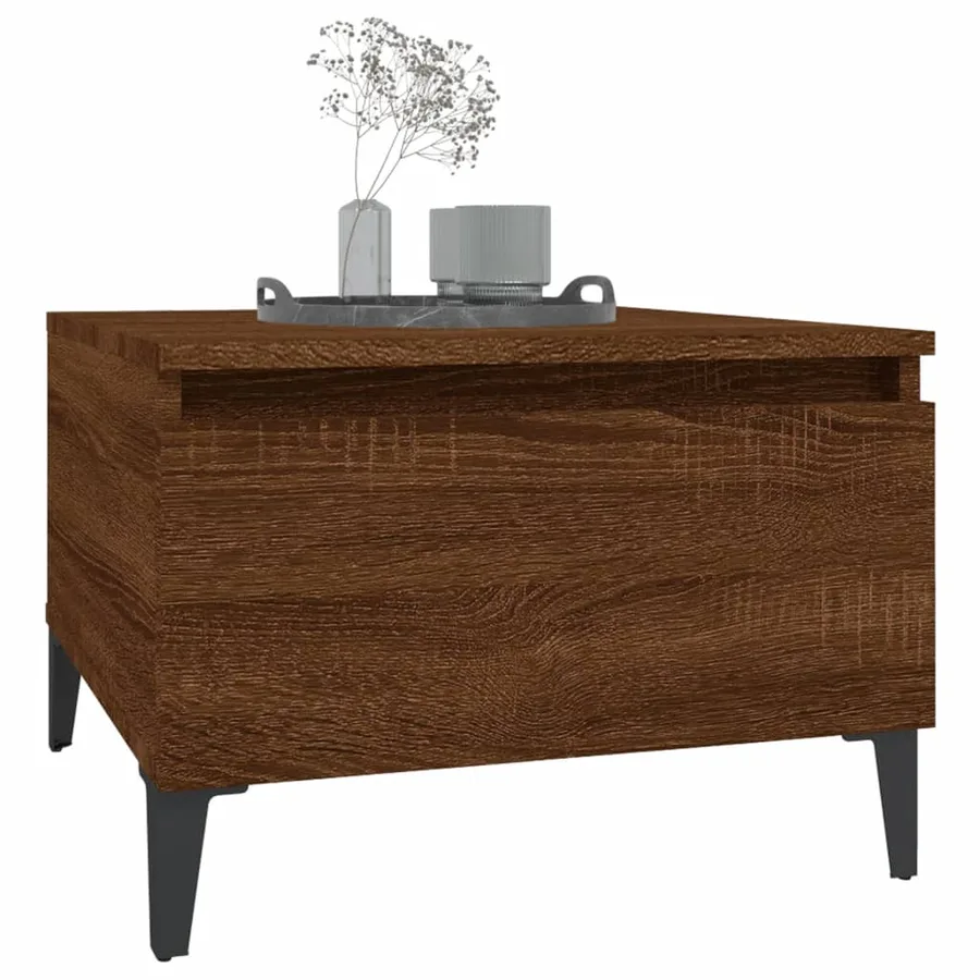 Tables d'appoint 2 pcs Chêne marron 50x46x35 cm Bois ingénierie - 4