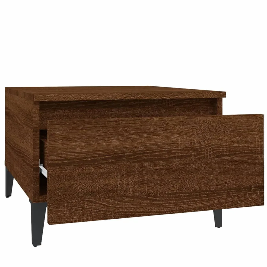 Tables d'appoint 2 pcs Chêne marron 50x46x35 cm Bois ingénierie - 8