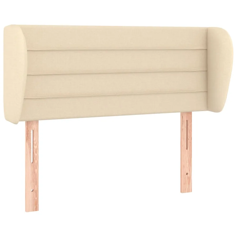 Tête de lit avec oreilles Crème 93x23x78/88 cm Tissu - 2