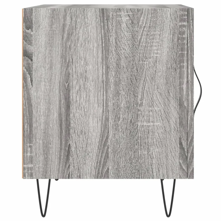 Table de chevet sonoma gris 40x40x50 cm bois d'ingénierie - 7