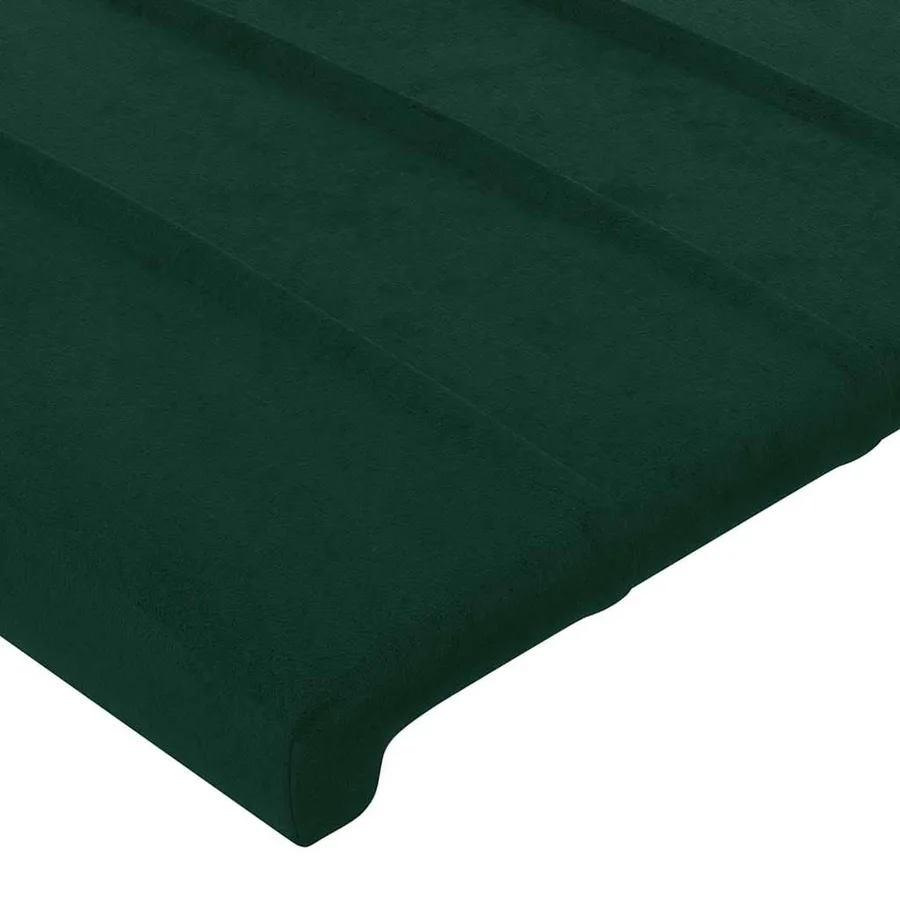Tête de lit à LED Vert foncé 93x16x78/88 cm Velours - 5