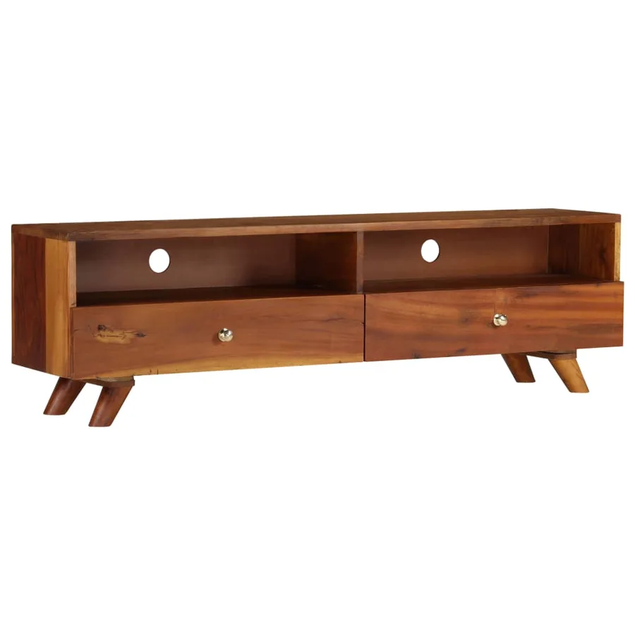 Meuble TV Bois de récupération solide 140x30x40 cm - 10