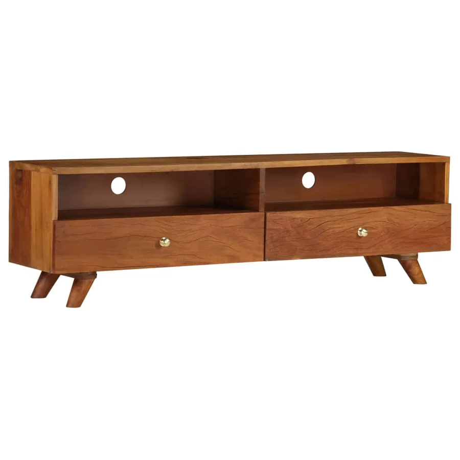 Meuble TV Bois de récupération solide 140x30x40 cm - 11
