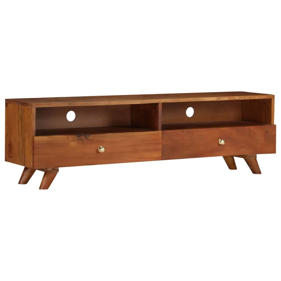 Meuble TV Bois de récupération solide 140x30x40 cm - 12
