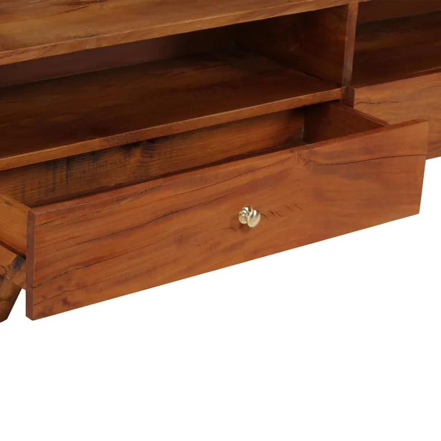 Meuble TV Bois de récupération solide 140x30x40 cm - 3