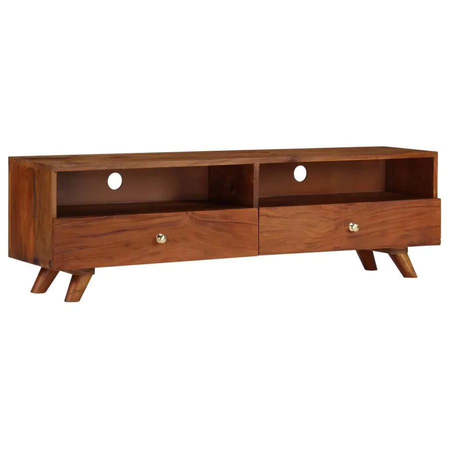 Meuble TV Bois de récupération solide 140x30x40 cm - 9