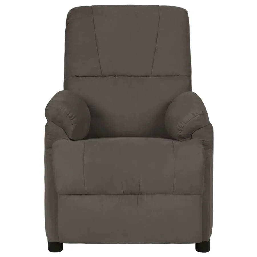 Fauteuil de massage gris foncé tissu microfibre - 2