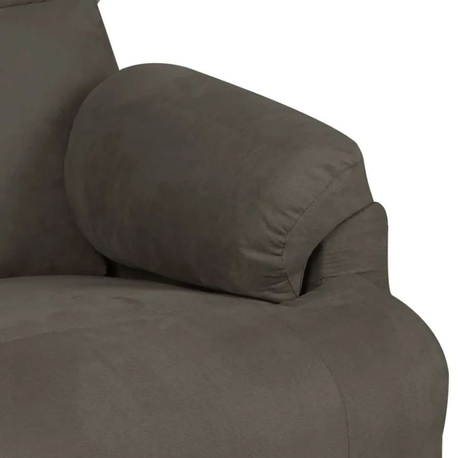 Fauteuil de massage gris foncé tissu microfibre - 6