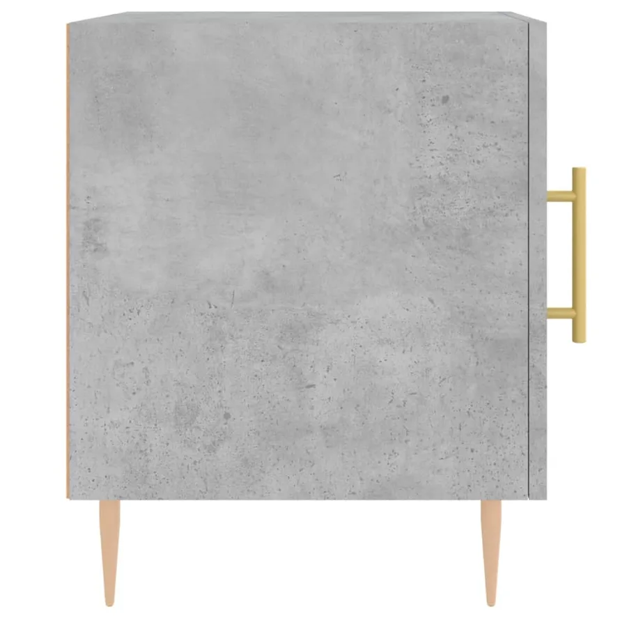 Tables de chevet 2 pcs gris béton 40x40x50 cm bois d’ingénierie - 7