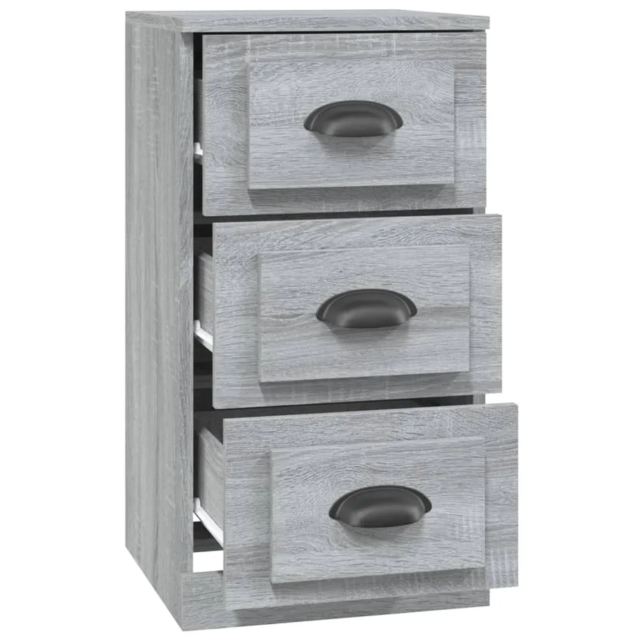 Buffet sonoma gris 36x35,5x67,5 cm bois d'ingénierie - 3