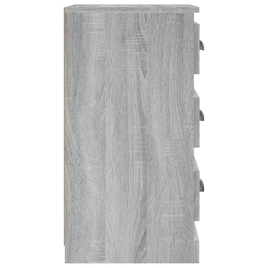 Buffet sonoma gris 36x35,5x67,5 cm bois d'ingénierie - 5