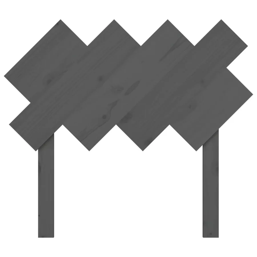Tête de lit Gris 92x3x81 cm Bois massif de pin - 4