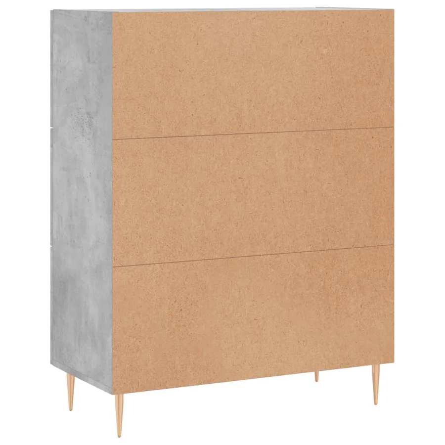 Buffet gris béton 69,5x34x90 cm bois d'ingénierie - 8