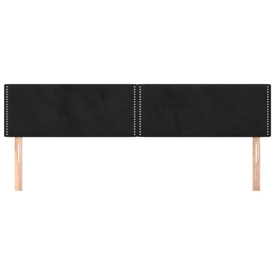 Têtes de lit Noir 160 x 5 x 78/88 cm Velours - 3